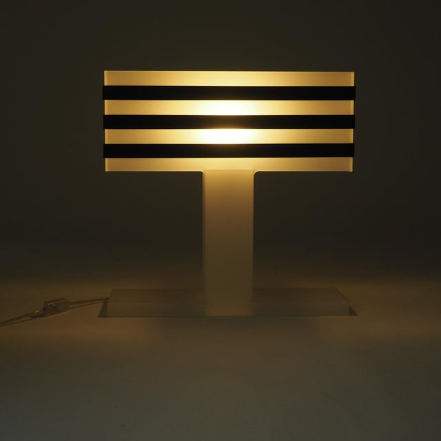 Modern Acrylic Glass Table Lamp, 1980s For Sale - Image 13 of 18