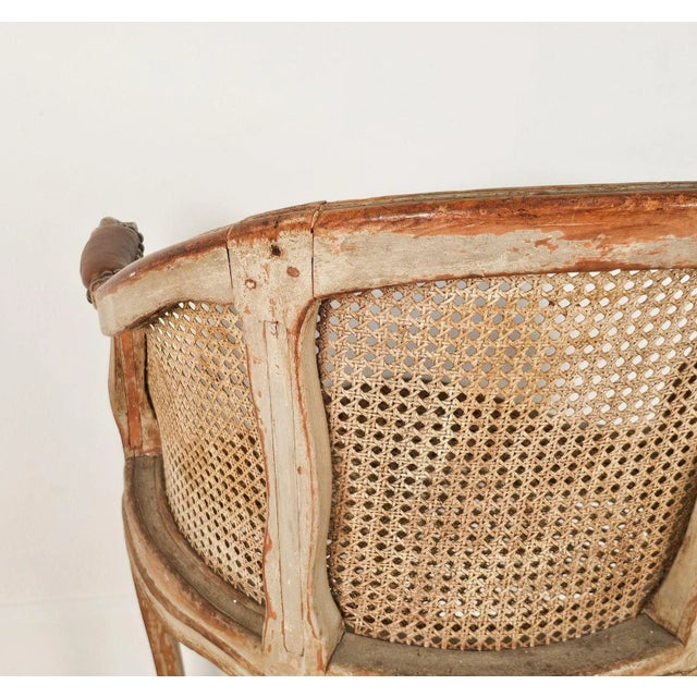 Louis XV Part Painted and Caned Desk Chair For Sale - Image 11 of 12