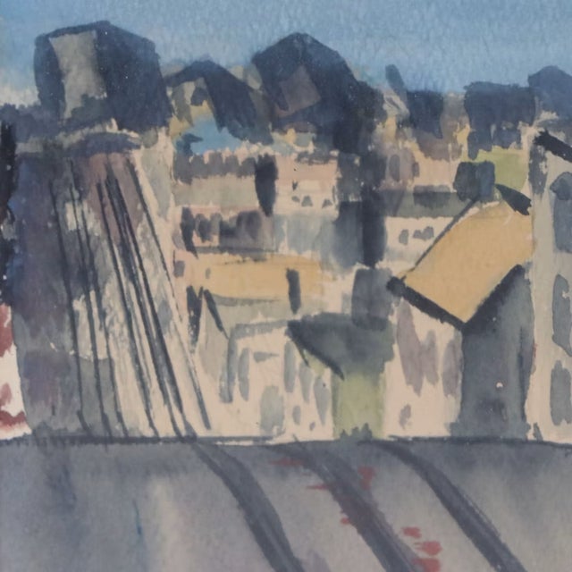 Jack Laycox Watercolor San Francisco Trolley Circa 1960s Framed Signed For Sale - Image 10 of 14