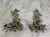 Wonderful pair of vintage Italian tole wall sconces, intricately fashioned with climbing branches of leaves and...