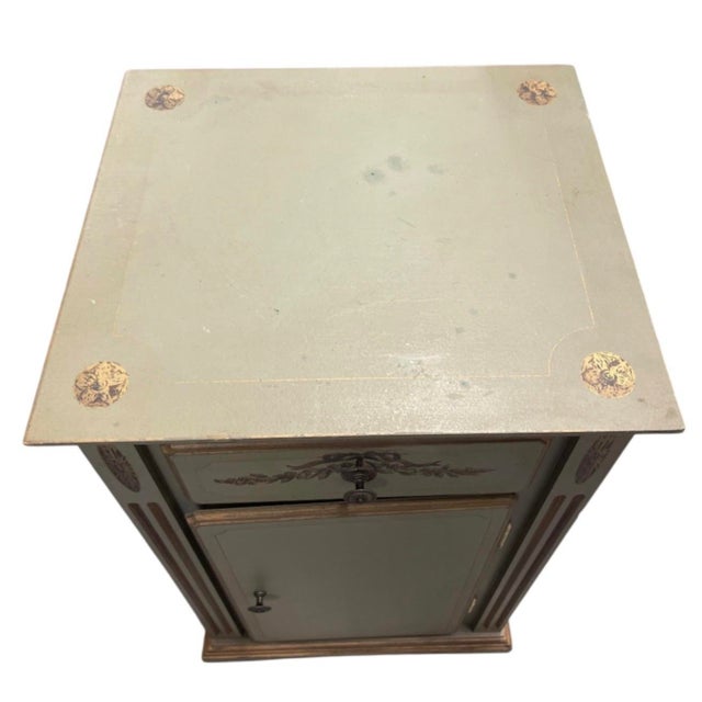 2000 - 2009 Vintage French Neoclassical Style Painted Accent Cabinet For Sale - Image 5 of 12