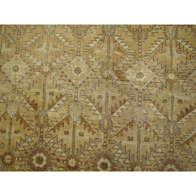 Antique Zabihi Collection Straw Color Khotan Rug - 6'10" x 13'5" For Sale - Image 4 of 10