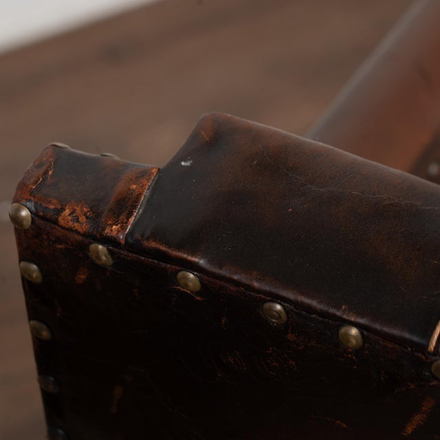 Pair of 20th Century Vintage Leather Club Chairs For Sale - Image 16 of 18