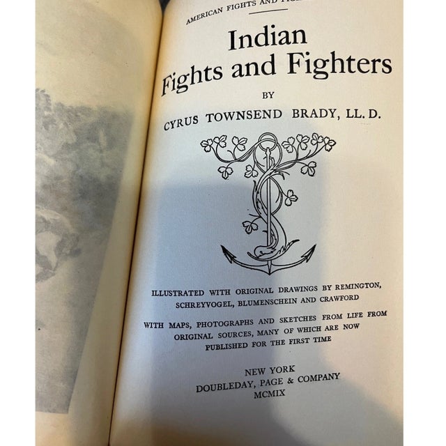 Paper American Fights and Fighters 5 Vol Set Cyrus Townsend Brady 1909 Doubleday For Sale - Image 7 of 8
