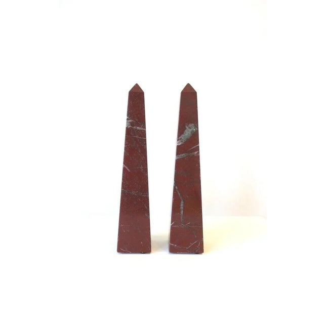 Italian Marble Obelisks, Pair For Sale In New York - Image 6 of 12