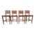 Vintage Brown Jordan Solid Teak Slat-Back Outdoor Barstools - Set of 4 For Sale