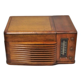 Antique Philco Tube Radio Table Record Player Mahogany Case Model 46-1203 For Sale