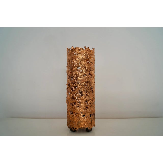 Vintage brutalist Midcentury Modern table lamp for sale. Designed by Aimo Tukianen from Finland, and very beautiful. Made...