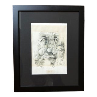 Wilbur Chadwick, African American Artist; Double-Sided MCM Drawing For Sale