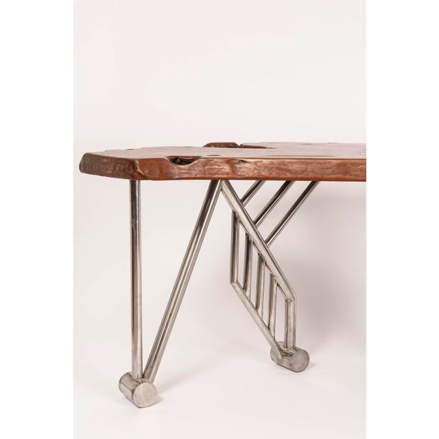 Vintage Desk in Wood and Metal, Europe, 1980s For Sale - Image 10 of 14