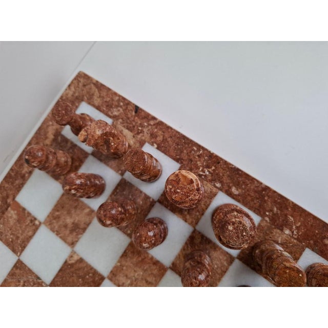 Mid-Century Modern German Marble Stone Chess Set, 1970s For Sale - Image 9 of 18