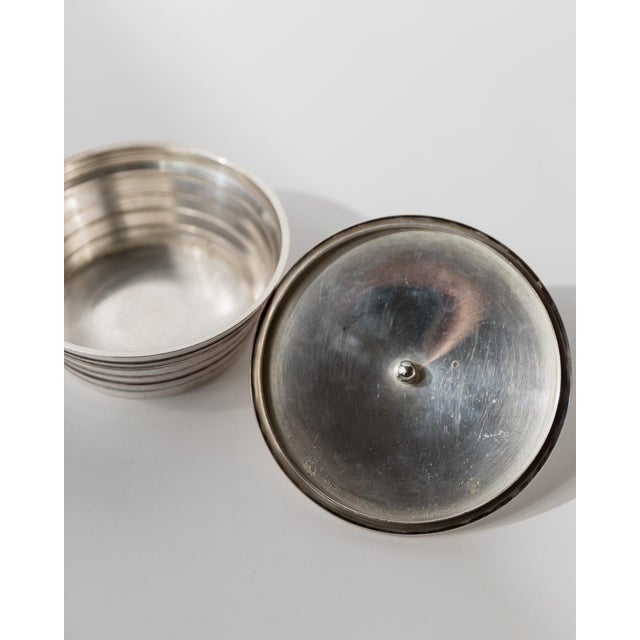 Vintage Silver Plated Lidded Bowl, 1950s For Sale - Image 9 of 12