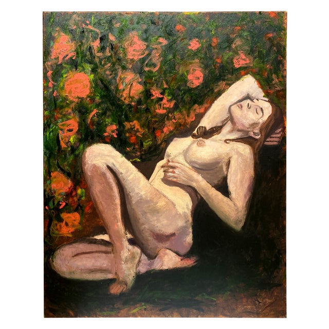 Nude Woman in Flowers For Sale