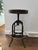 Industrial Vintage Industrial Adjustable Swivel Stool With Solid Wood Seat For Sale - Image 3 of 10
