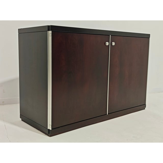 Mid-Century Modern Italian Modular Furniture in Wood, Aluminum, and Glass attributed to Vittorio Introini, 1970s For Sale - Image 3 of 18