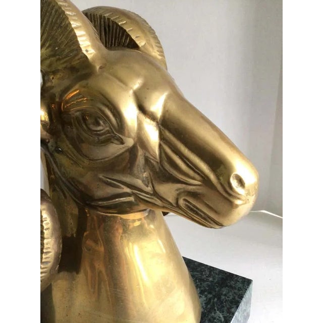 1960s Bronze Ram on Marble Base For Sale - Image 12 of 12