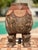 Early 20th Century Senoufo Ivory Coast Ritual Vessel With Carved Zoomorphic Figures Mortar on Human Feet With Red Ochre For Sale - Image 5 of 8