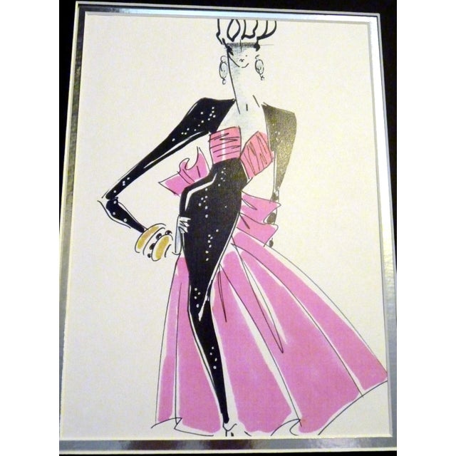 This is an authentic vintage fashion stat sheet from the early 1990s, acquired in Paris. This is unsigned but features a...