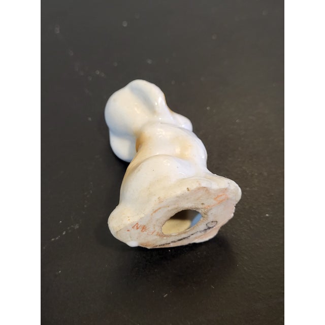 1970s 1970s Miniature Porcelain Japanese Dog Figurine For Sale - Image 5 of 10
