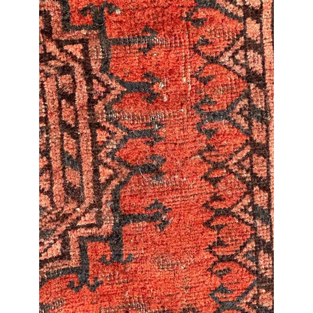 Red Mid-Century Turkmen Rug, 1940s For Sale - Image 8 of 18