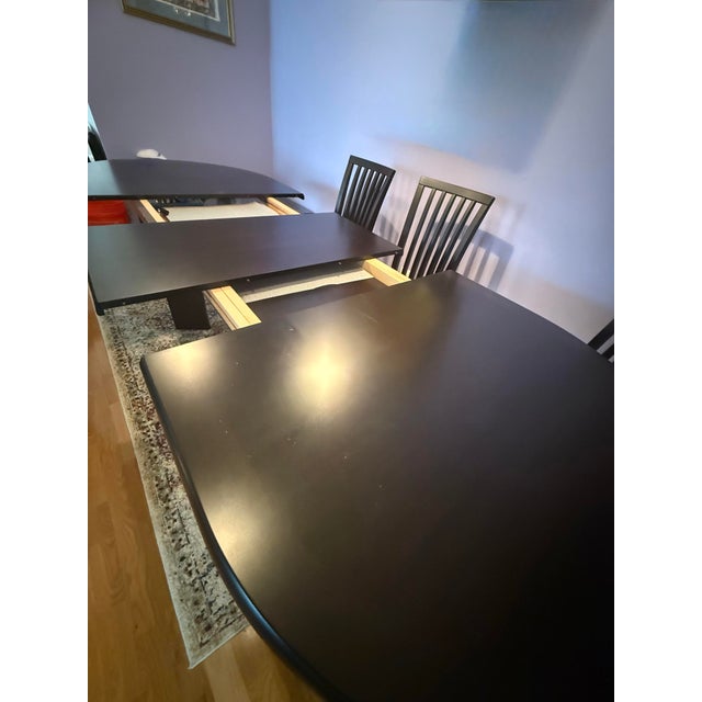 Skovby Denmark Wenge Dining Set, Expandable Table & 6 Chairs For Sale In Washington DC - Image 6 of 10