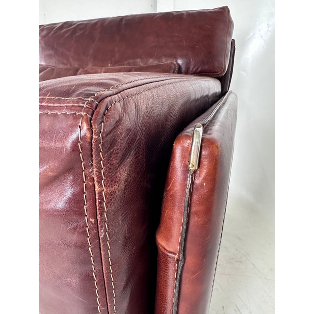 Brown Vintage Leather Chairs from Roche Bobois, 1970s, Set of 2 For Sale - Image 8 of 17