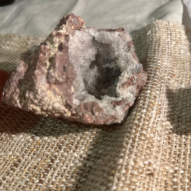 2010s White Quartz Crystal Geode Decor For Sale - Image 5 of 5