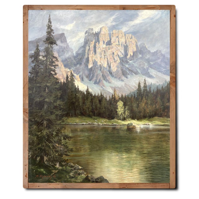 Max Pistorius, Karersee, Dolomites, 1939, Oil on Canvas For Sale - Image 16 of 16
