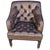 Coffee Experience the Height of Classic Luxury With This Leather Chesterfield Chair With Elegant Brass Nailhead Trim. For Sale - Image 8 of 9