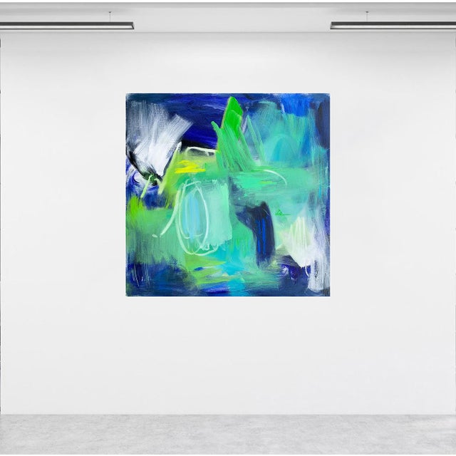 “Midsummer” is a large scale original abstract painting that I created in oil on canvas. My work explores gesture,...