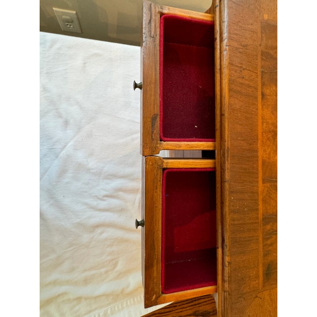 Brown Late 20th Century Antique Italian Empire Style Jewelry Chest For Sale - Image 8 of 11