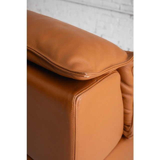 Carlo Bartoli Lounge Chair in Cognac Leather for Rossi Di Albizzate For Sale - Image 9 of 12