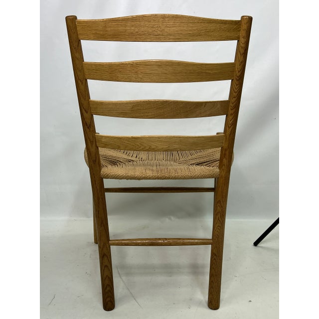 Modern Vintage Modern Danish Style Oak Side Chair For Sale - Image 3 of 11