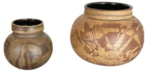 Ceramic Studio Pottery Vase from Gerhard Liebenthron, Germany, 1980s, Set of 2