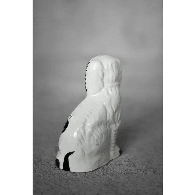 1950s Vintage Staffordshire Ceramic Spaniel Mantle Dog Fireplace Figurine, England, 1950s For Sale - Image 5 of 8