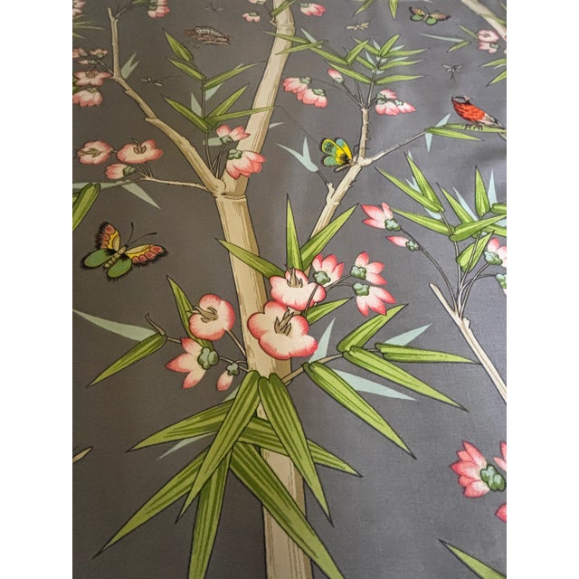 Gray 16 Yards of Floral Fabric by Brunschwig & Fils From 1976. For Sale - Image 8 of 8