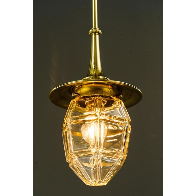 Art Deco Hanging Lamp with Cut Glass Shade, Vienna, Austria, 1920s For Sale - Image 11 of 14