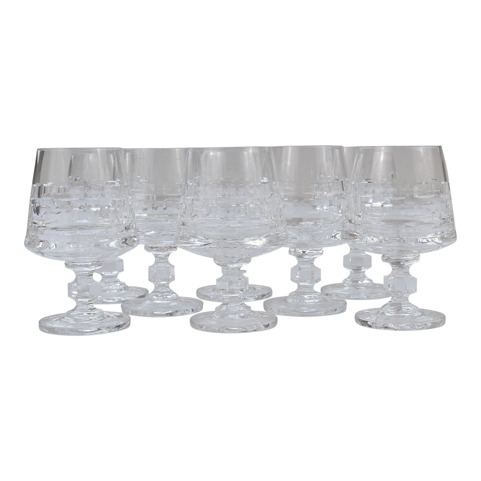 Mid Century Hadeland of Norway Crystal Brandy Glasses Set of 8 Chairish