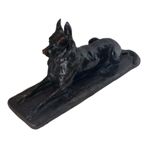 Pierre Tourgueneff French 1853-1912 Stunning German Shepherd Bronze Sculpture