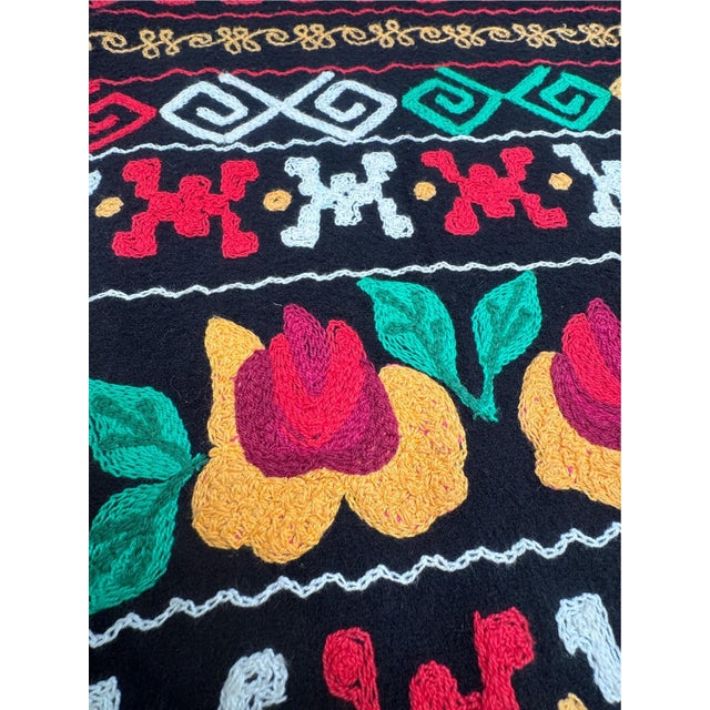 Textile 1980s Traditional Bulgarian Folklore Embroidered Apron For Sale - Image 7 of 11