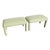 Postmodern Green Fabric Parsons Low Stools - a Pair For Sale