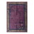 1920s Purple Floral Antique Chinese Art Deco Carpet 6'2"x8'9" Knotted Wool Rug For Sale
