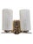 Vintage Enameled Glass, Brass & Nickel Two Light Wall Sconces - Set of Three For Sale - Image 9 of 17