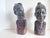 Exquisite pair of iron wood carved Shona male and female bust. It is unusual to find an actual pair, not one male and one...