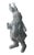 Metal Vintage Whimsical Cast Iron Dapper Rabbit Garden Statue Holding a Pipe For Sale - Image 7 of 12