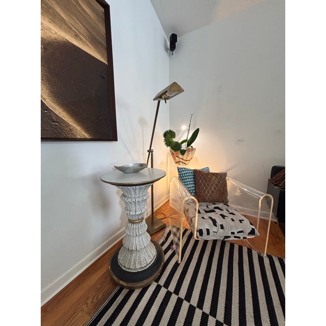 Art Deco Vintage Plaster Tassel Side Table For Sale - Image 3 of 5