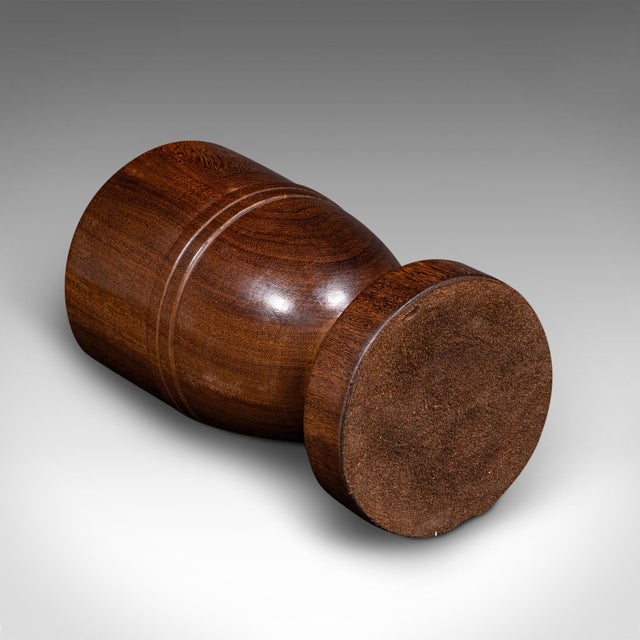 Brown 1900's Antique Mortar and Pestle For Sale - Image 8 of 9