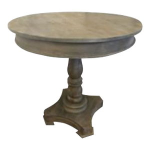 Rustic Round Parlor Lamp Table