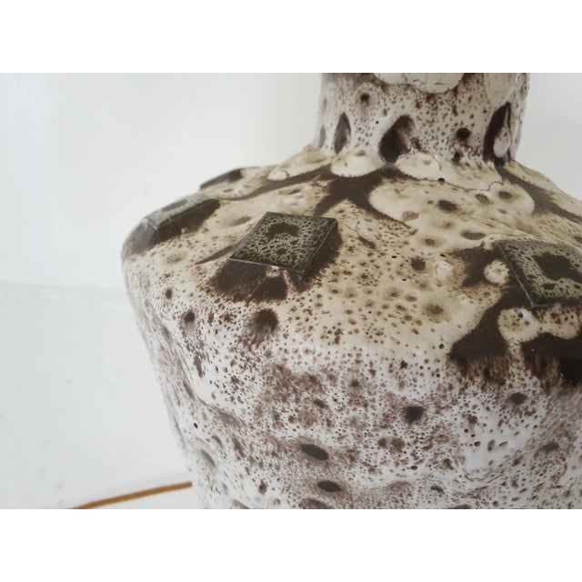 Brown Ceramic Table Lamp Attributed to West Germany, 1960s For Sale - Image 8 of 12