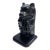 Vintage Boma Hand-Carved Black Totem Pole Sculpture For Sale
